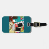 Reiserollage mit Ikonischen Sehenswürdigkeiten Url Gepäckanhänger (Vorderseite horizontal)