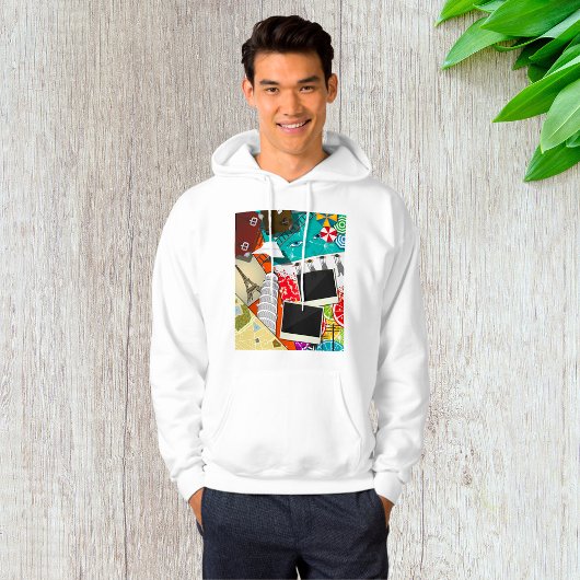 Reiserollage mit Ikonischen Sehenswürdigkeiten Url Hoodie