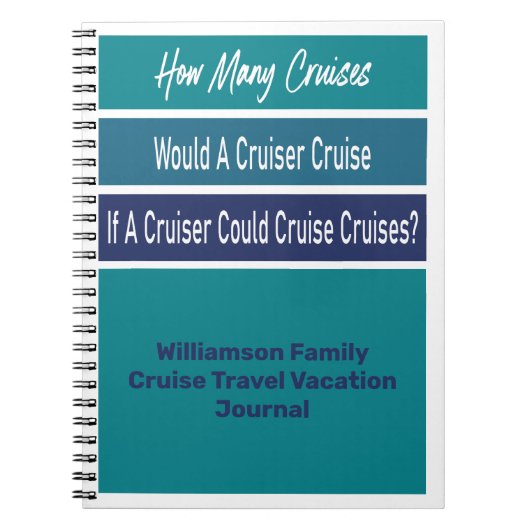 Reiseroute Adventure Family Personal Journal Notizblock (Vorderseite)