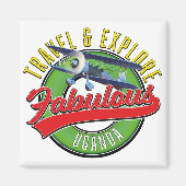 Reiseroute Entdecken Fabulous Uganda Magnet (Vorne)