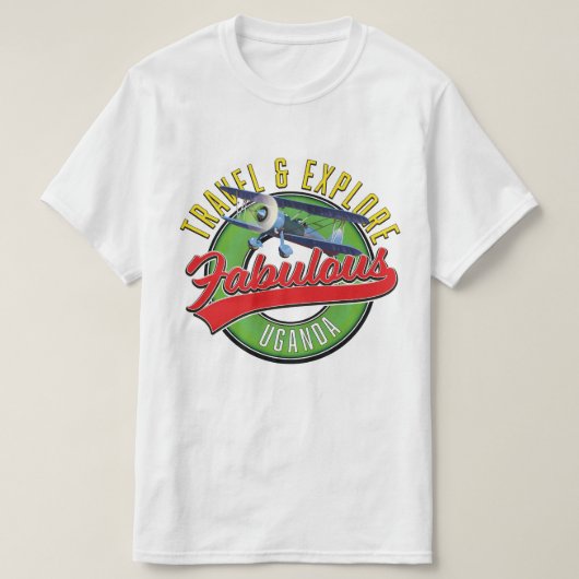 Reiseroute Entdecken Fabulous Uganda T-Shirt (Design vorne)