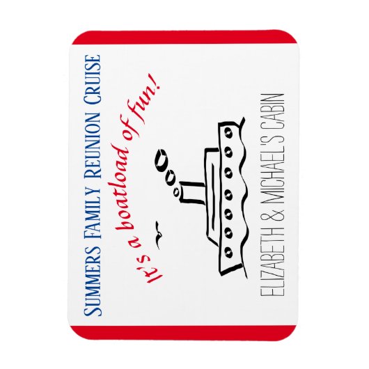 Reiseschiff Personalisierter Urlaub Magnet (Vertikal)