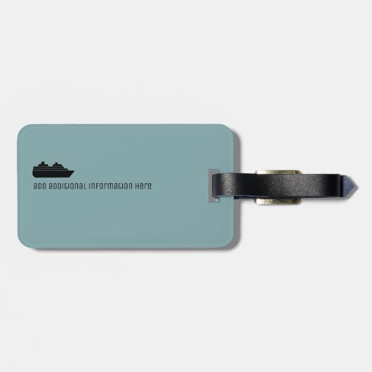 Reiseschifffahrt Personalisiert Gepäckanhänger (Rückseite horizontal)