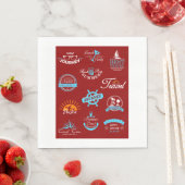 Reiseschilder Urlaubstag Neapel Serviette (Beispiel)