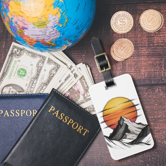 Reiseservice Abenteuer Berglandschaft Cloud Landsc Gepäckanhänger