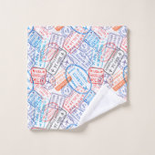 Reisesymbol Badhandtuch Set (Waschlappen)