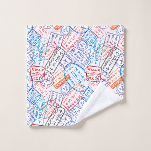 Reisesymbol Badhandtuch Set (Waschlappen)