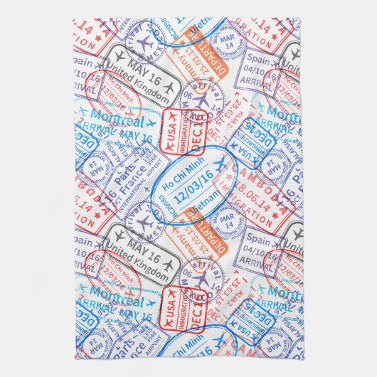 Reisesymbol Geschirrtuch (Vertikal)