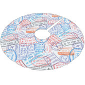 Reisesymbol Polyester Weihnachtsbaumdecke (Schrägansicht)