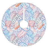 Reisesymbol Polyester Weihnachtsbaumdecke (Vorderseite)