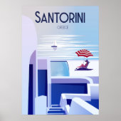 Reisetafel Santorini Poster (Vorne)