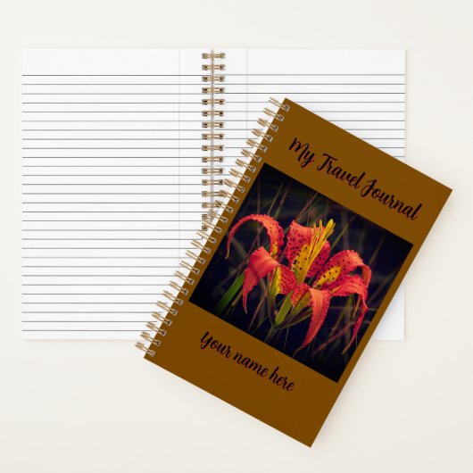 "Reisetagebuch" Spiralnotizbuch Notizblock (Innen)