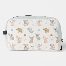 Reisetasche mit süßem Sphynx-Katzenmuster und indi Waschbeutel