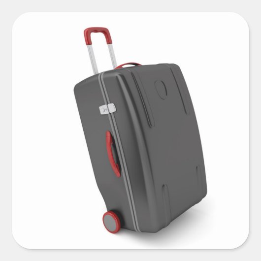 Reisetasche Quadratischer Aufkleber (Vorderseite)