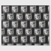 Reisetasche Schnauzer Hund schwarzes Wrapping Pape Geschenkpapier (Flach)