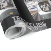 Reisetasche Schnauzer Hund schwarzes Wrapping Pape Geschenkpapier (Rolleneckpunkt)