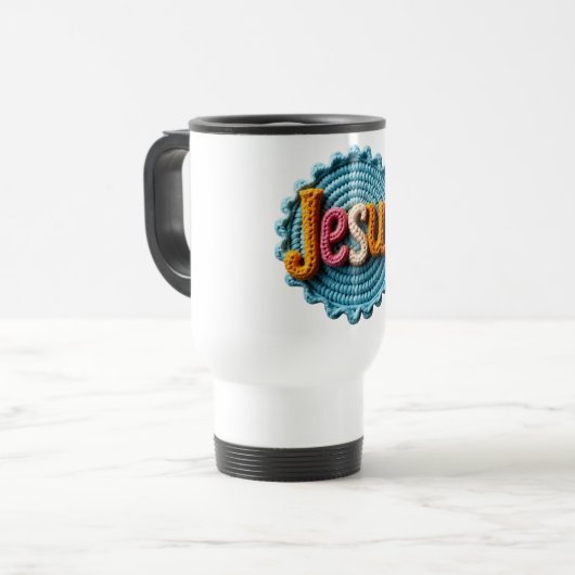 Reisetasse Jesus 01 Reisebecher (Vorderseite Links)