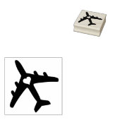 Reisethema Flugzeug Herz-Hochzeit in Urlaubsort Gummistempel (Stempel)