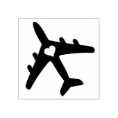 Reisethema Flugzeug Herz-Hochzeit in Urlaubsort Gummistempel (Prägung)