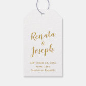 Reisethema Flugziel Gefallen Geschenkanhänger (Rückseite)