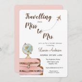 Reisethema Frau Brautparty fehlen Einladung (Vorne/Hinten)