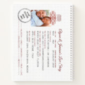 Reisethema Gästebuch Reisepass Red Notizblock (Rückseite)