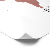 Reisethema Guest Sign in Wedding Mitzvah Poster (Ecke)