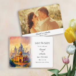Reisethema Hochzeitssache Datum speichern | Mumbai Save The Date