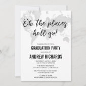 Reisethema Oh die Orte, wo er gehen Abschluss Einladung (Vorderseite)