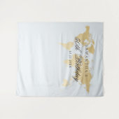 Reisethema Party Blue Map Foto Selfie Hintergrund Wandteppich (Vorderseite (Horizontal))