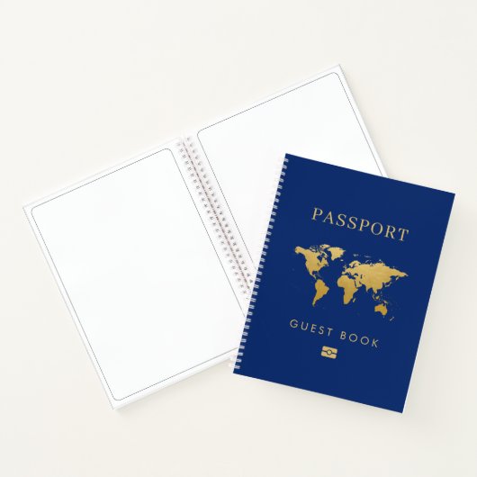 Reisethema Reiseziel Passport Gästebuch Notizblock (Innenseite)