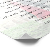 Reisethema Zielflughafencode Sitzliste Poster (Ecke)