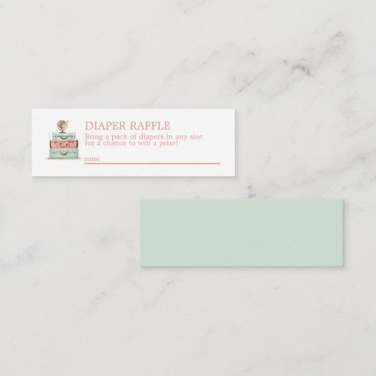 ReiseTheme Diaper Mini-Einschließkarte Mini Visitenkarte (Vorne/Hinten)