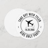 Reisethemenunterschrift Personalisiertes Flugzeugz Einladung (Vorne/Hinten)