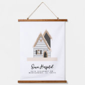 Reisetherapie Custom House Wandteppich Mit Holzrahmen (Vorderseite)