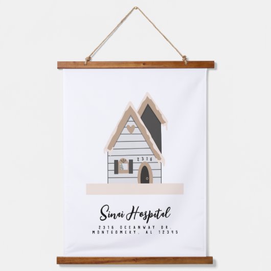 Reisetherapie Custom House Wandteppich Mit Holzrahmen (Vorderseite)