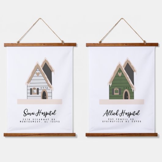 Reisetherapie Custom House Wandteppich Mit Holzrahmen (Doppelt)