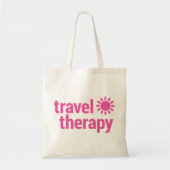 Reisetherapie Tote Beutel Pink Tragetasche (Vorne)