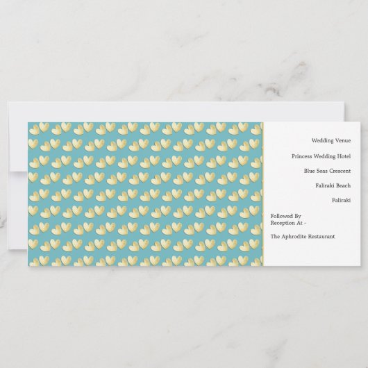 Reiseticket Boarding Pass Rhodos Griechische Hochz Einladung (Rückseite)