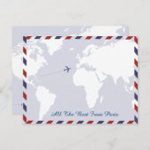 Reisetipps - Weltkarte Postkarte (Vorne/Hinten)