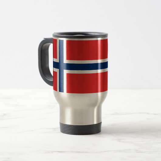 Reisetog unter norwegischer Flagge Reisebecher (Vorderseite Links)