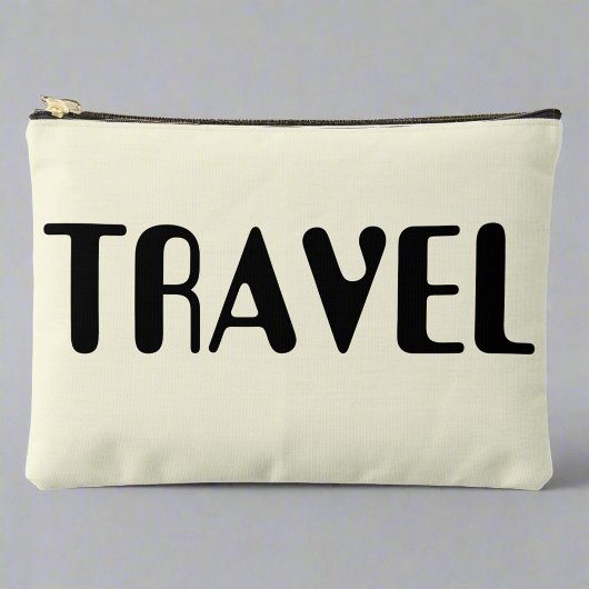 Reisetouren Neutral Schwarz Fett Script Feminine Zubehörtasche