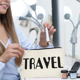 Reisetouren Neutral Schwarz Fett Script Feminine Zubehörtasche