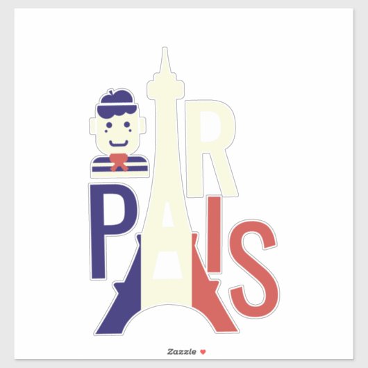 Reisetouren Paris Eiffelturm Aufkleber (Blatt)