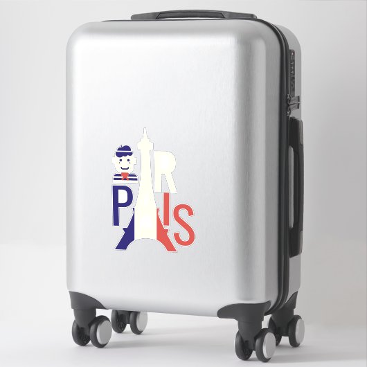 Reisetouren Paris Eiffelturm Aufkleber (Koffer)