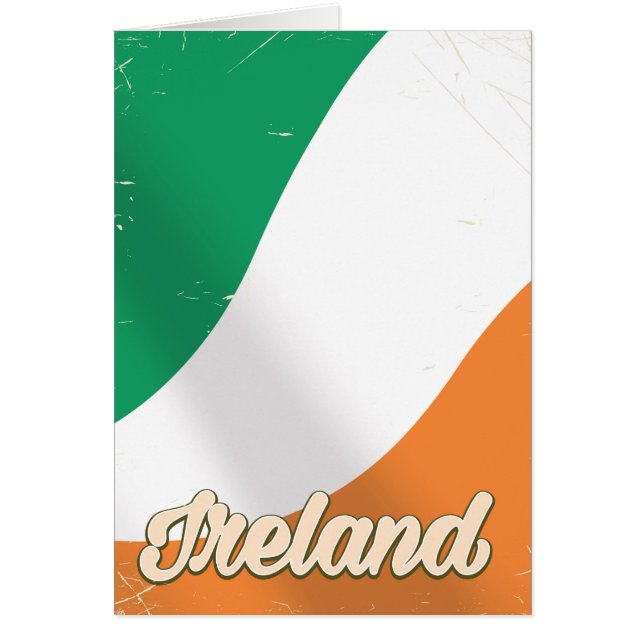 Reisetposter für die nationale Flagge Irlands (Vorne)
