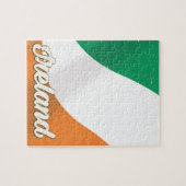 Reisetposter für die nationale Flagge Irlands Puzzle (Horizontal)