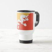 Reiseumarmung mit Flagge Bhutans Reisebecher (VorderseiteRechts)