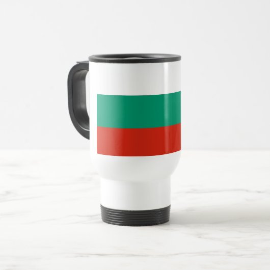 Reiseumarmung mit Flagge Bulgariens Reisebecher (Vorderseite Links)