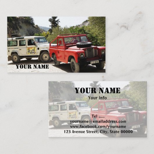 Reiseunternehmen Visitenkarte (Vorne/Hinten)